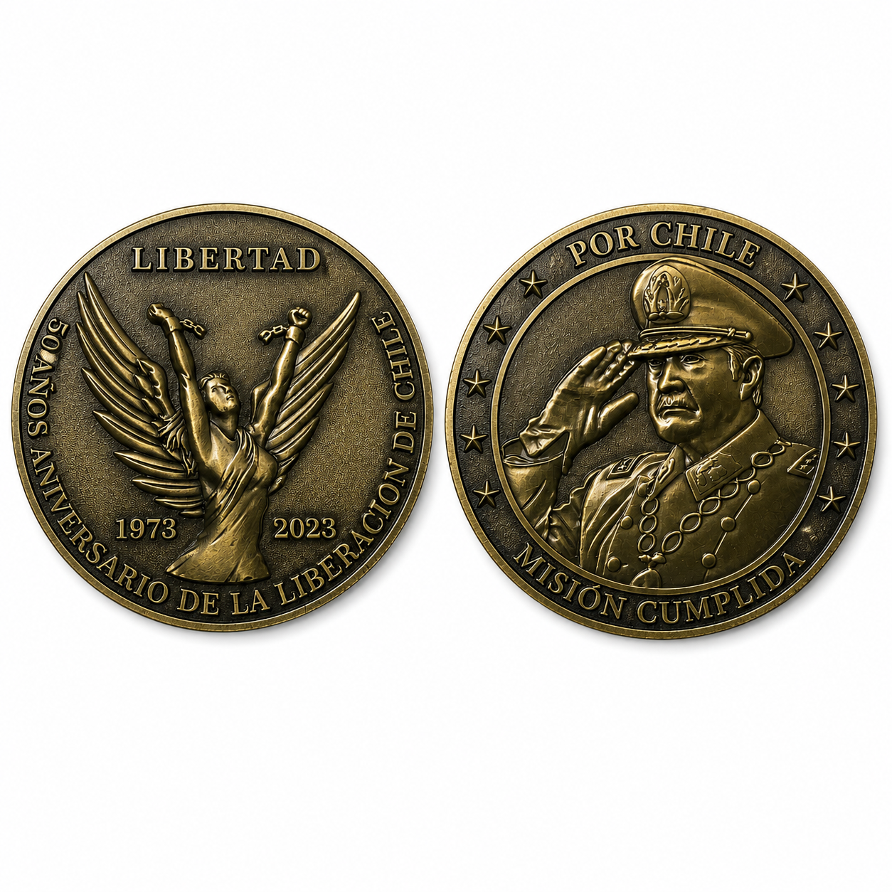 mockup moneda 50 años