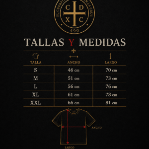 tallas y medidas poleras cdxc