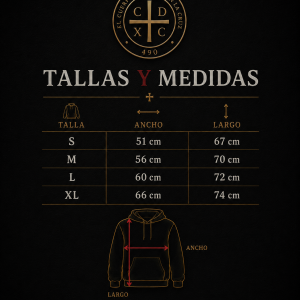 tallas y medidas polerones cdxc